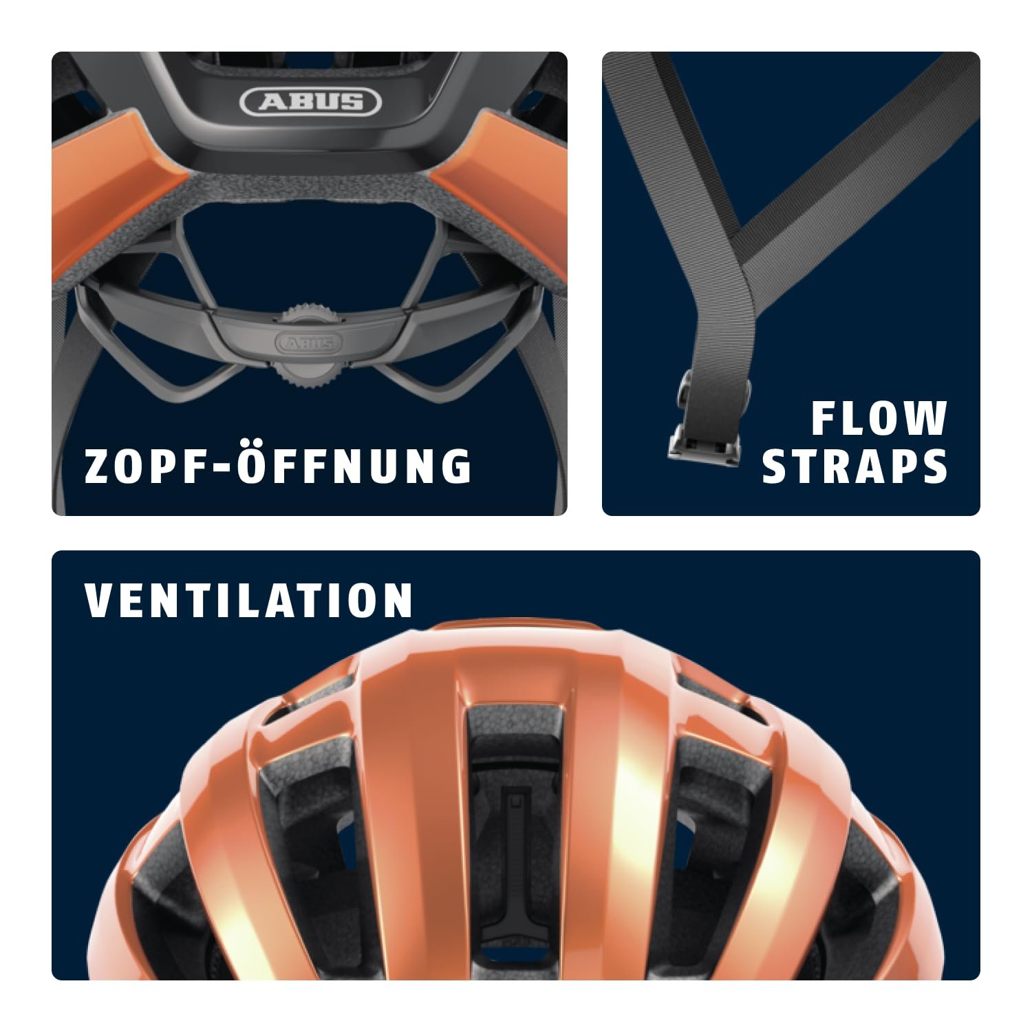 Шолом ABUS PowerDome MIPS для дорожнього велосипеда, легкий, система вентиляції, захист від ударів, зроблено в Італії, для чоловіків і жінок, фото №5