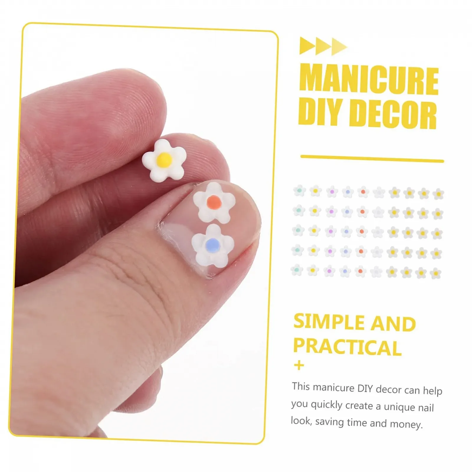 Украшения для ногтей Цветы FRCOLOR 100шт, фото №9