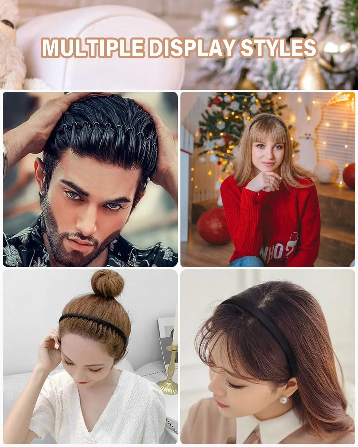 Обруч для волосся Пластик Чорний, фото №4