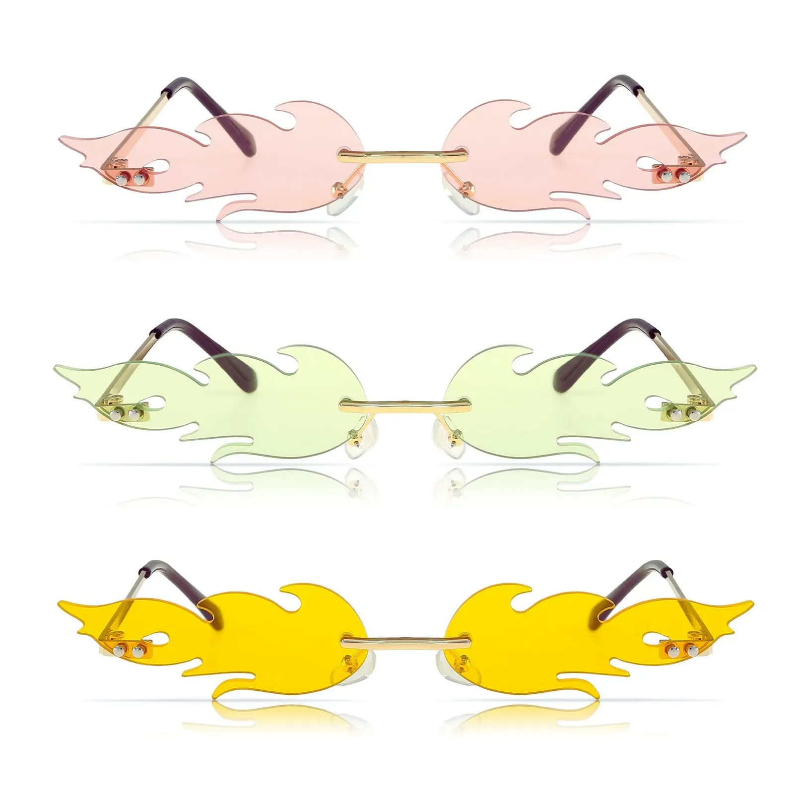 Набір сонцезахисних окулярів Flanacom, 3 шт, для чоловіків та жінок, фото №1