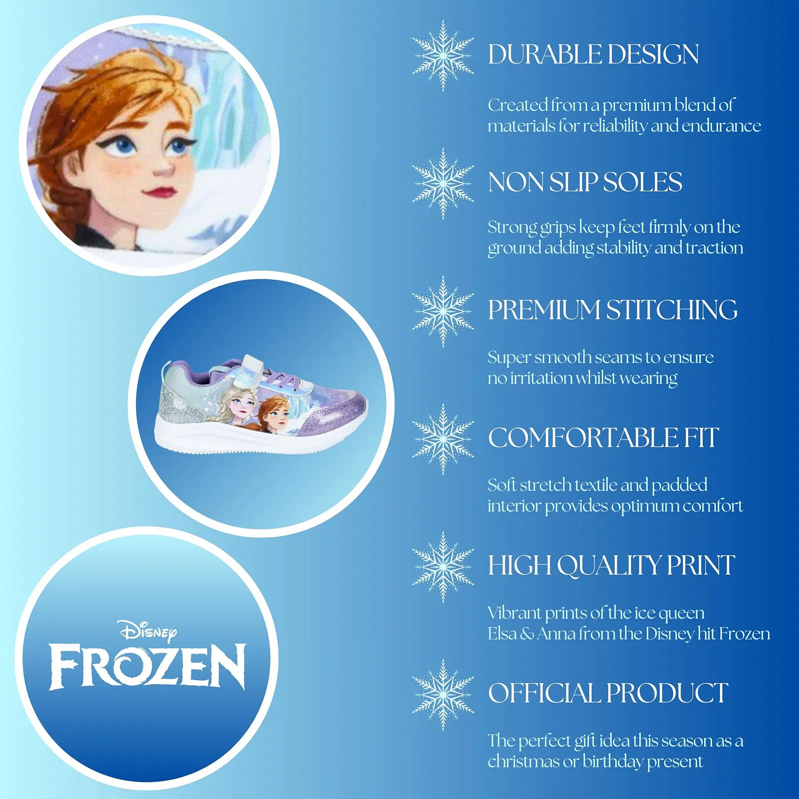 Кроссовки Disney Frozen Elsa и Анна для девочек, размеры UK 8-13, фото №5