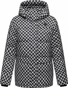 Зимняя Куртка Ragwear YOUMODO Женская Теплая стеганая куртка Водонепроницаемая и ветрозащитная с модным узором "гусиная лапка" и капюшоном Wikesh Print - Фото 1