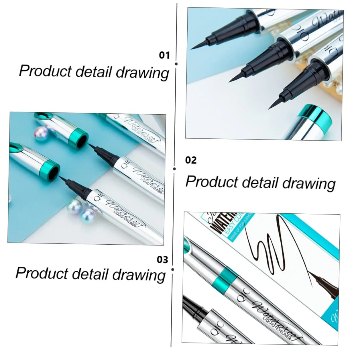 Підводка для очей MUSISALY Дуже тонка Водостійка, фото №5 Підводка для очей MUSISALY Дуже тонка Водостійка, фото №5