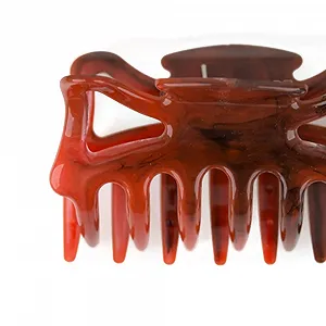 Заколка для волос большая WeLoveBeads около 9 см, темно-красный synthetic.ua - Фото 1