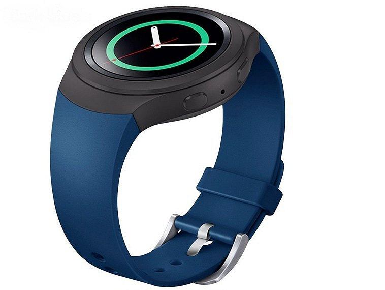 Силиконовый ремешок Primo для часов Samsung Gear S2 Sports SM-R720 / SM-R730 Dark Blue, фото №1