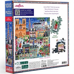 Пазл Eeboo Christmas in Paris Рождество в Париже 1000 элементов 58,5 x 58,5 см synthetic.ua - Фото 1