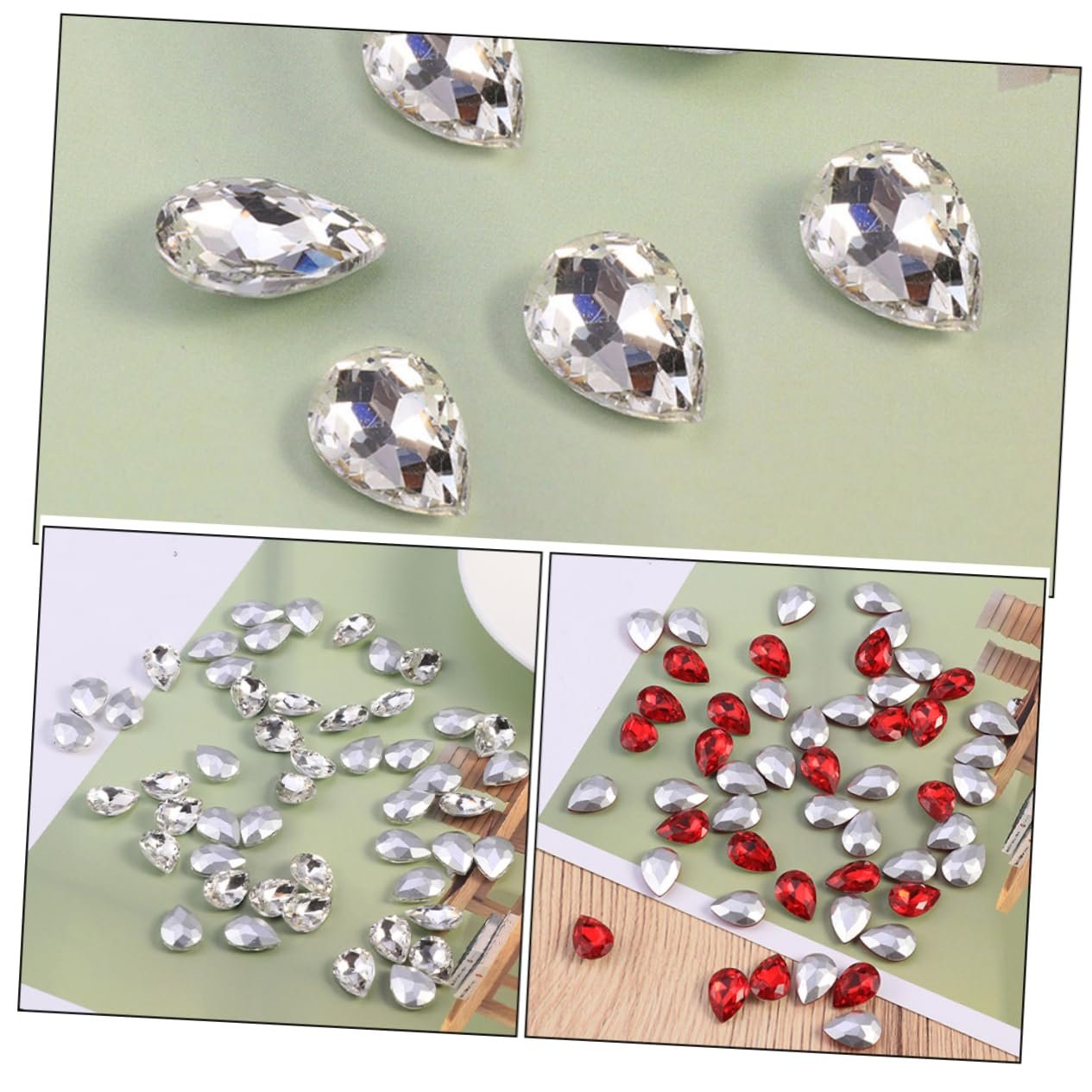 Стразы для ногтей TEHAUX Crystal Diamond, 150 шт., фото №7