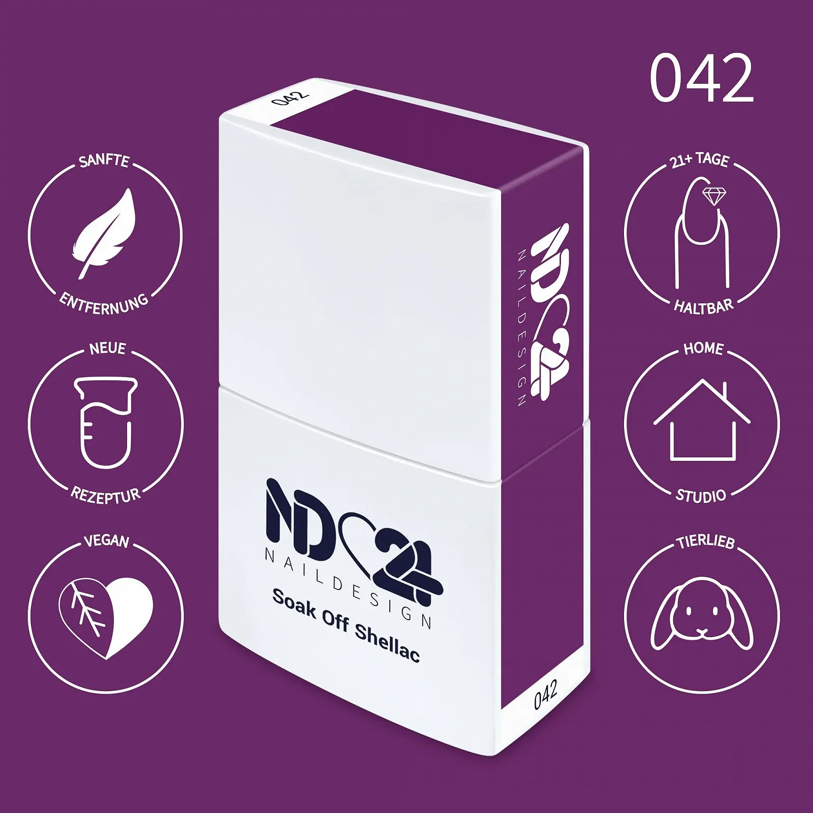 Гель-лак ND24 NailDesign Soak Off Shellac 12 мл (Orchid Opulence), фото №2 Гель-лак ND24 NailDesign Soak Off Shellac 12 мл (Orchid Opulence), фото №2