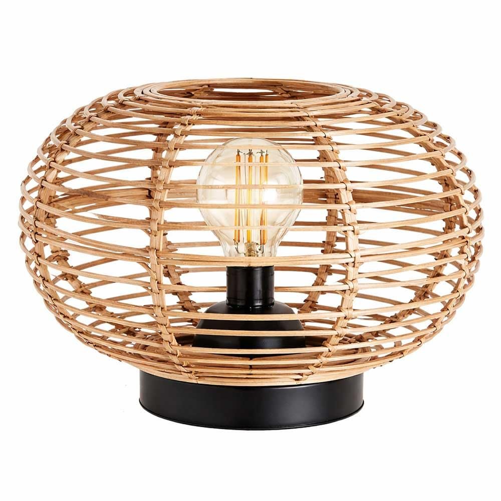 Настільна лампа LED Bamboo 32 см E27 6 Вт 806 лм 2700 К Чорний/Натуральний, фото №2