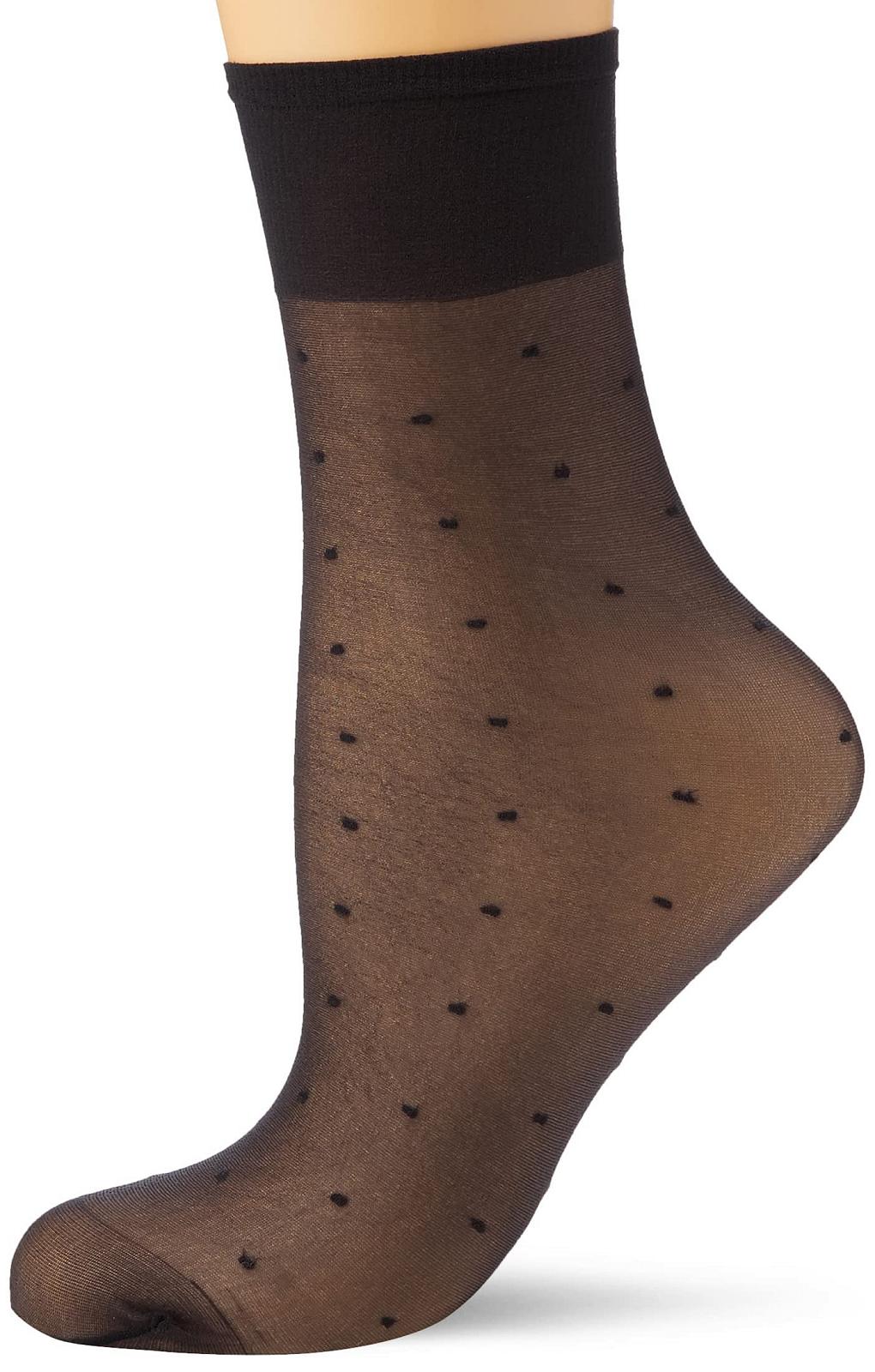Носки Nur Die Silk Dot Женские, Черные Точки, One Size, черный, фото №1