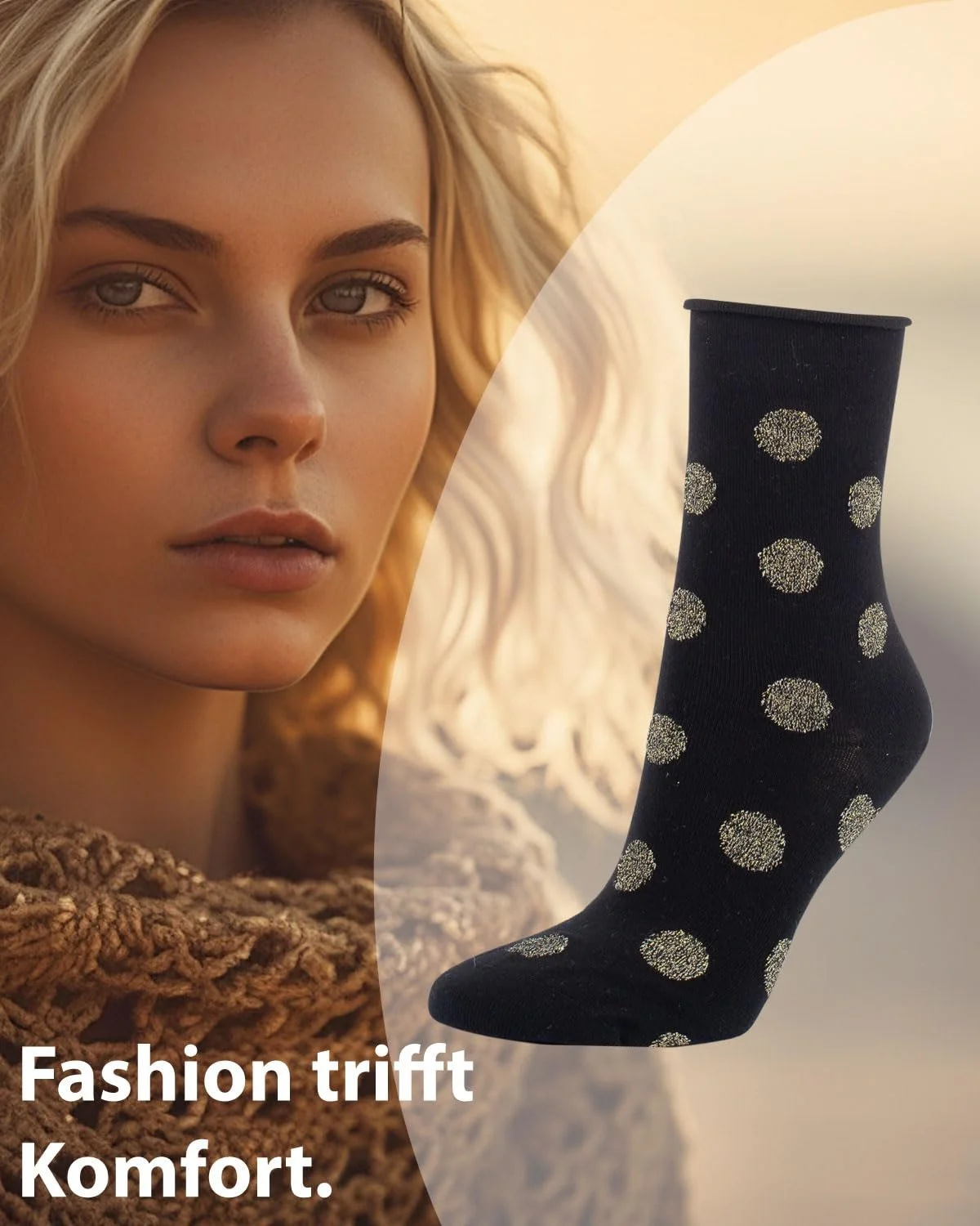 Шкарпетки Vitasox Lurex Жіночі з підгорнутими краями, фото №3 Шкарпетки Vitasox Lurex Жіночі з підгорнутими краями, фото №3