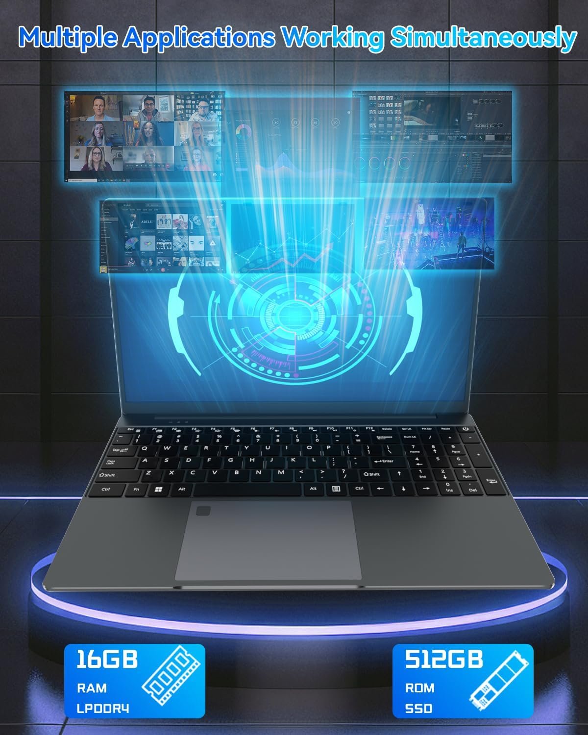 Ноутбук 15.6" PINSTONE ANL5-5095 Intel Celeron N5095 RAM 16GB SSD 512GB Win11 (UKR), фото №4