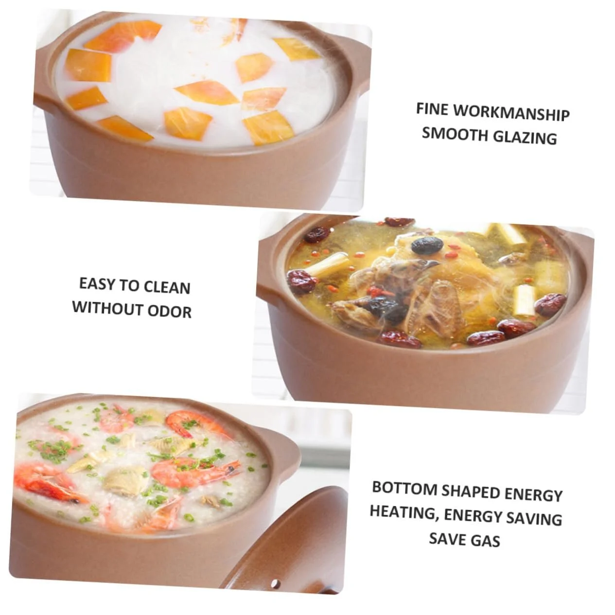 Кастрюля SOLUSTRE Ceramic с крышкой термостойкая эргономичная, фото №3 Кастрюля SOLUSTRE Ceramic с крышкой термостойкая эргономичная, фото №3