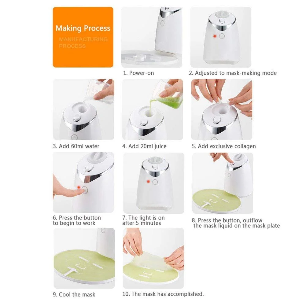 Машина для изготовления масок для лица DIY из свежих фруктов и овощей с коллагеном (EU), фото №2
