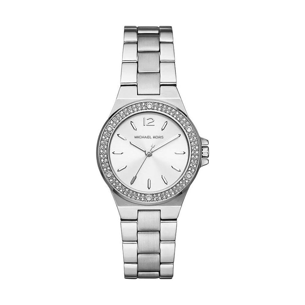 Женские часы Michael Kors Lennox Three Hand нержавеющая сталь серебристый и белый, MK7280-AMZUK, фото №1 Женские часы Michael Kors Lennox Three Hand нержавеющая сталь серебристый и белый, MK7280-AMZUK, фото №1