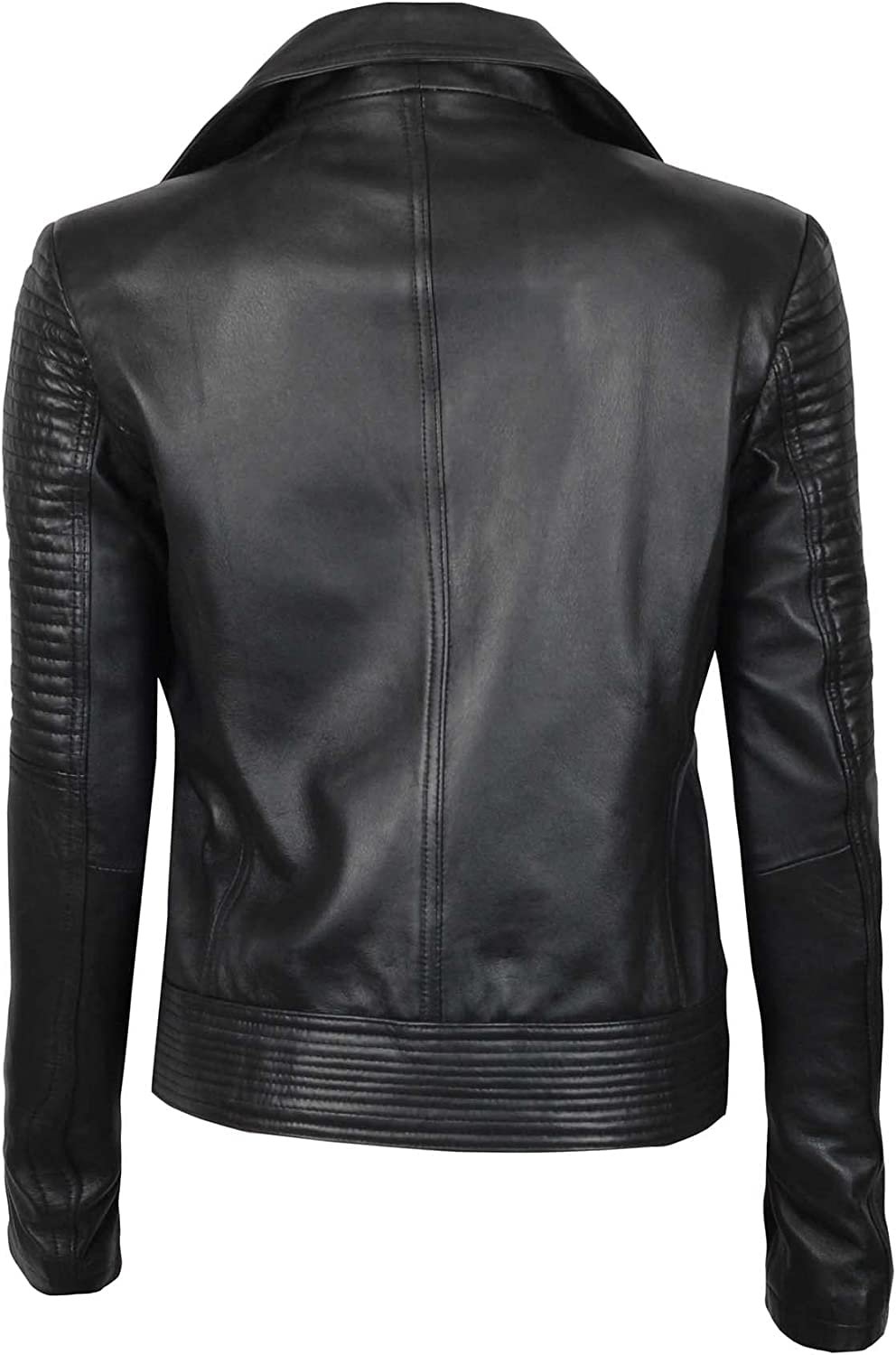 Жіноча шкіряна куртка fjackets зі стильної м'якої овечої шкіри, фото №2