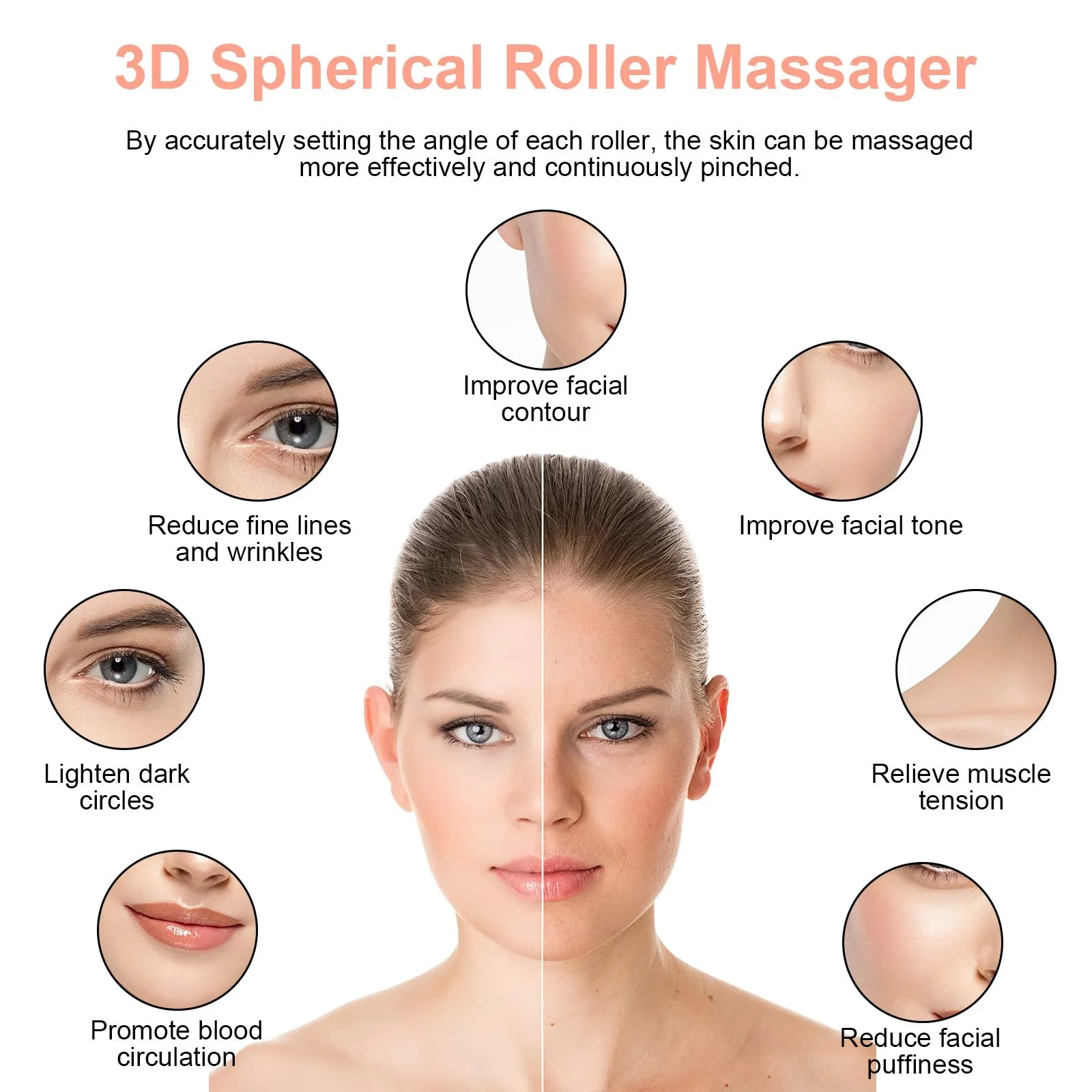 3D Масажер для обличчя SZMDLX, Масажер для підтяжки обличчя, фото №3