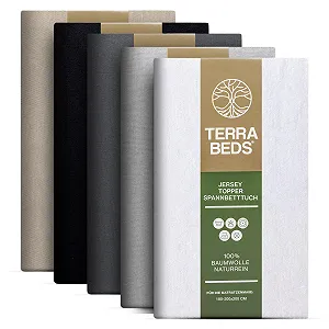 Простирадло на гумці Terra Beds Premium для топпера 100% високоякісна бавовна Oeko-Tex джерсі - Фото 1