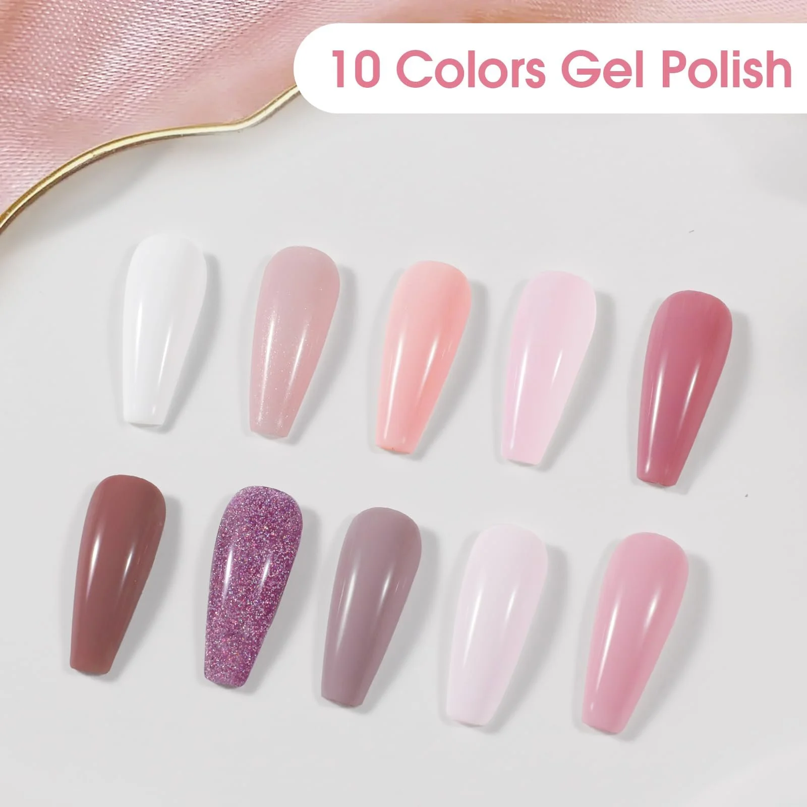 Гель-лак ROSALIND Набір 10 кольорів, фото №2