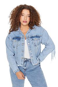 Джинсова куртка TRENDYOL Basic однотонна synthetic.ua - Фото 1