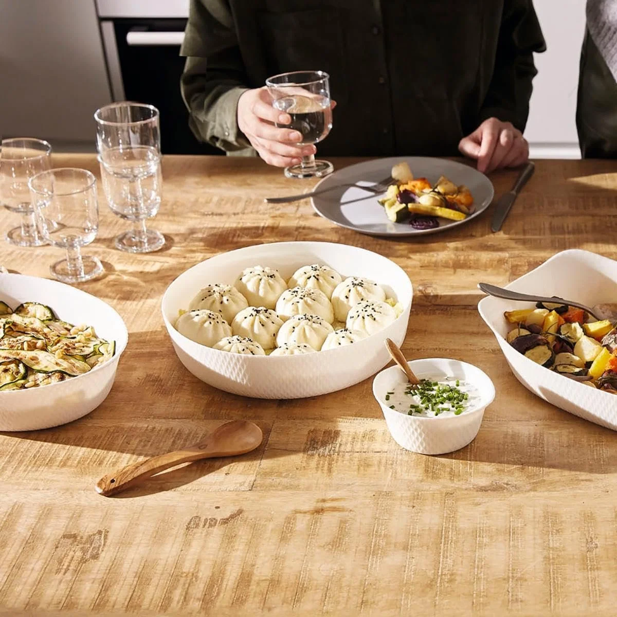 Форма для запікання Luminarc Smart Cuisine Opal 26 см біла 5 л кругла із загартованого скла, фото №4