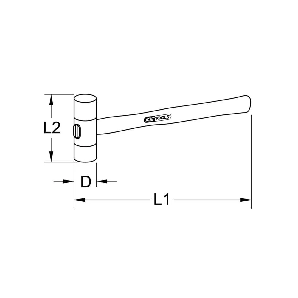 Нейлонова киянка KS Tools 140.5212 340 г, фото №3 Нейлонова киянка KS Tools 140.5212 340 г, фото №3