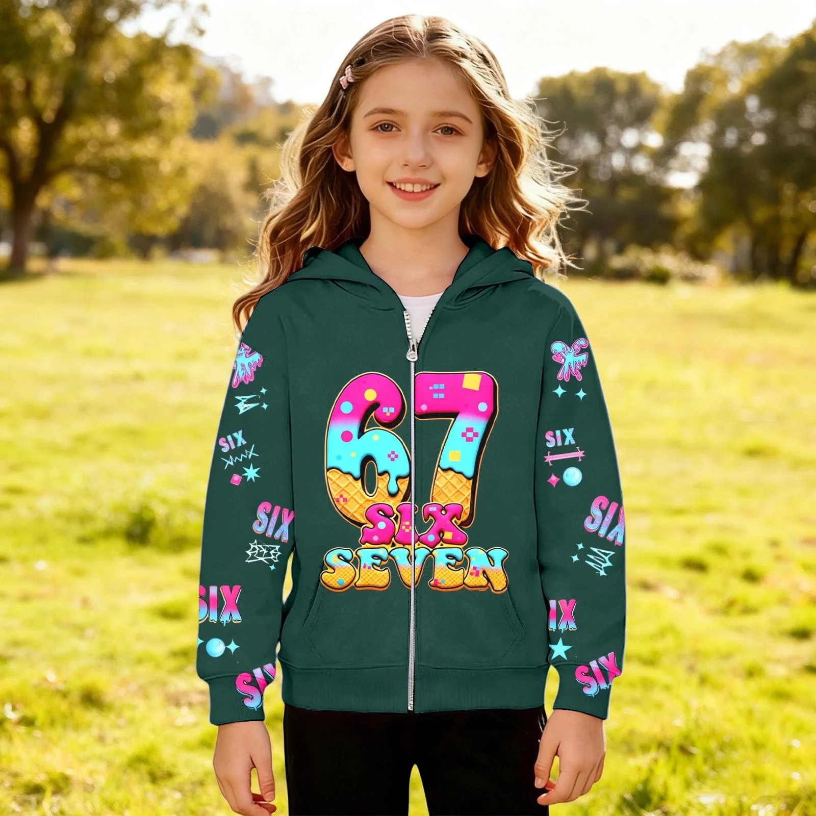 Худи Generisch для подростков, для девочек, удобный свитшот, детский пуловер, флисовый теплый дышащий повседневный модный предмет одежды для всех случаев, рубашка с длинными рукавами, куртка, фото №3