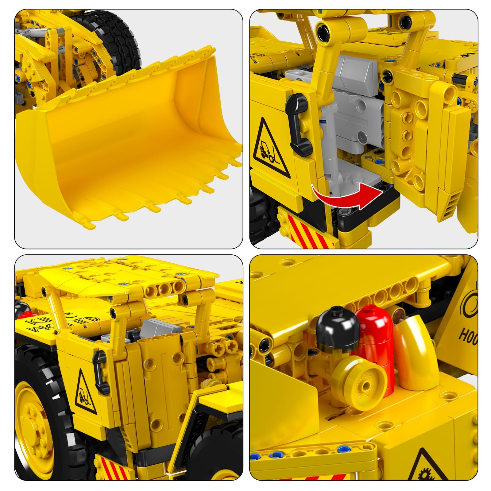 Конструктор Mould King 17056 Technology Truck, Модель R3000H Mine Loader, 1396 деталей, фото №6