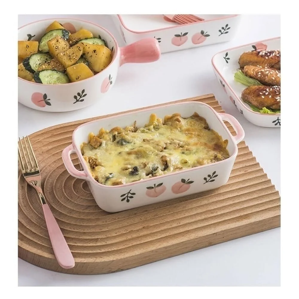 Форма для лазаньи керамическая ручная роспись прямоугольная с ручками и крышкой, фото №4 Форма для лазаньи керамическая ручная роспись прямоугольная с ручками и крышкой, фото №4