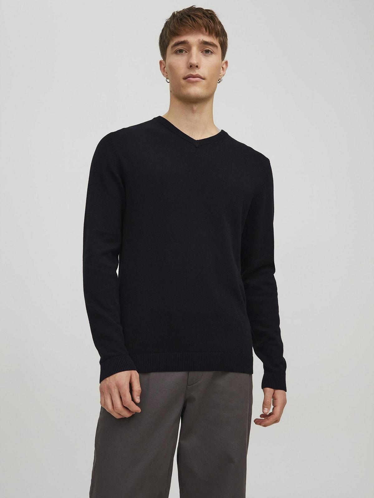 Джемпер з V-подібним вирізом JACK & JONES для чоловіків, фото №5
