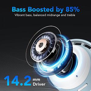 Беспроводные наушники Bluetooth 5.3 Вкладыши с 4 ENC шумоподавляющими микрофонами Беспроводные 60H Глубокий бас IPX8 Водонепроницаемые наушники Белые synthetic.ua - Фото 1