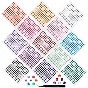 Самоклеючі стрази FITDON 2236 для макіяжу обличчя, декорування нігтів - Фото 1