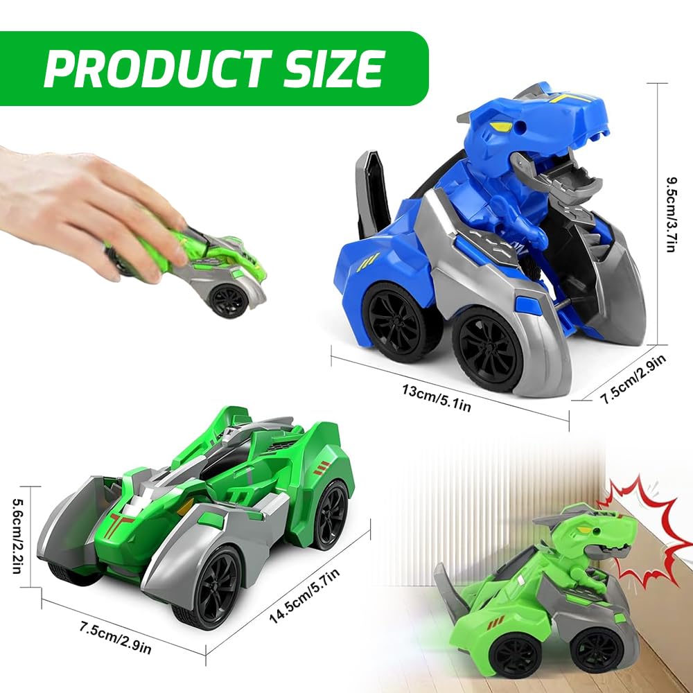 Игрушка Hojalis Dinosaur Transform Car Набор 2 шт. Динозавровый трансформер для детей 3 4 5 6 лет, фото №6