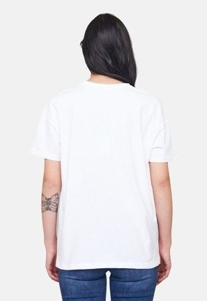 Футболка ONLMARY OVERSIZE TOP JRS 15254406-Bright -Print:HAT ONLY Білий XS, фото №4