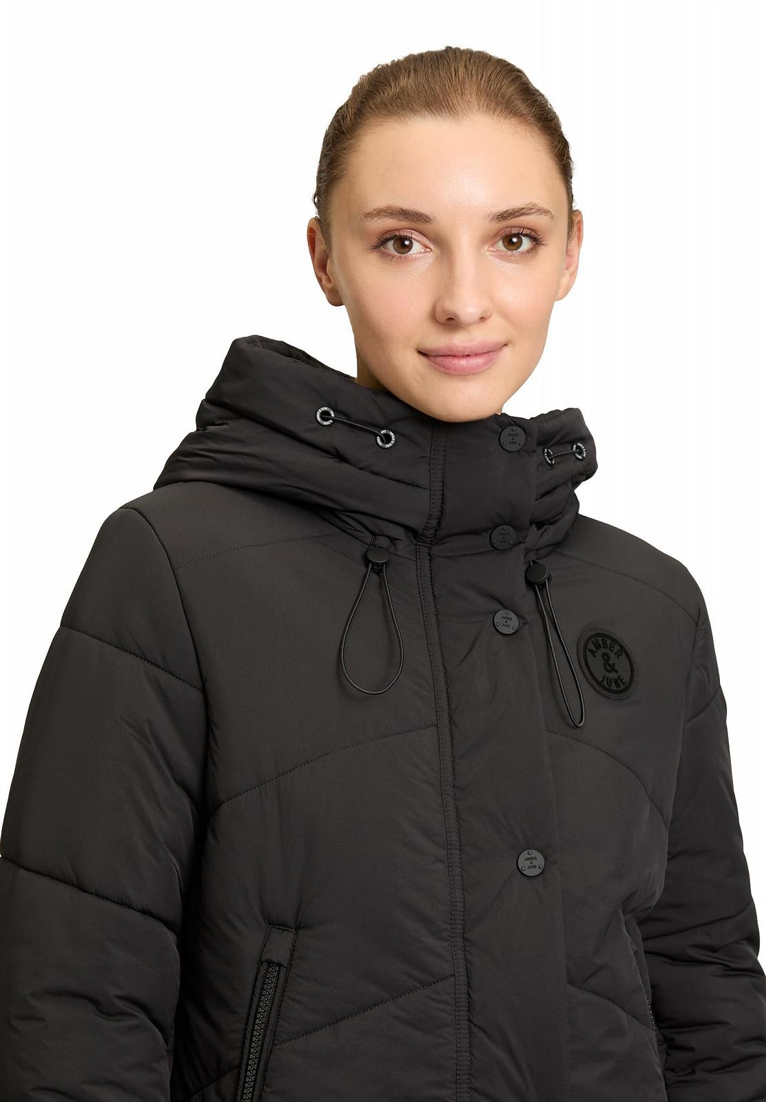 Жіноче пальто Amber & June стьобане з капюшоном, фото №6