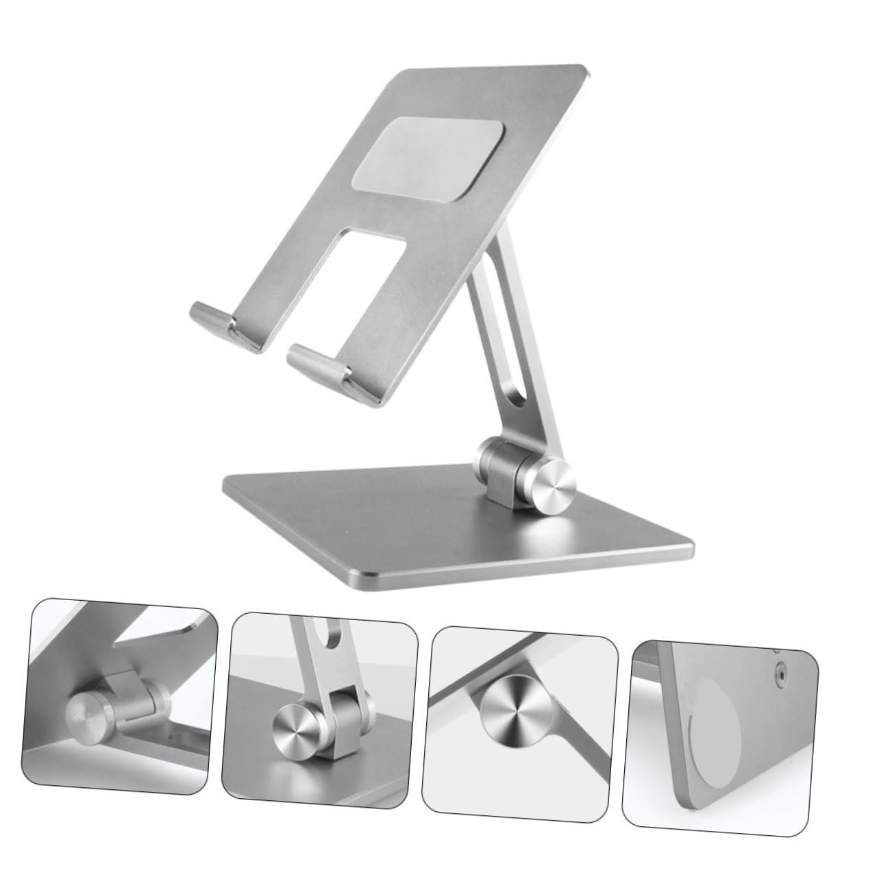 Підставка для планшета алюмінієва регульована портативна Тримач для ноутбука Охолодження Просторова економія, фото №8