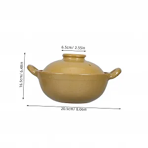 Глиняный горшок традиционный малый с ручкой термостойкий для риса и супов synthetic.ua - Фото 1