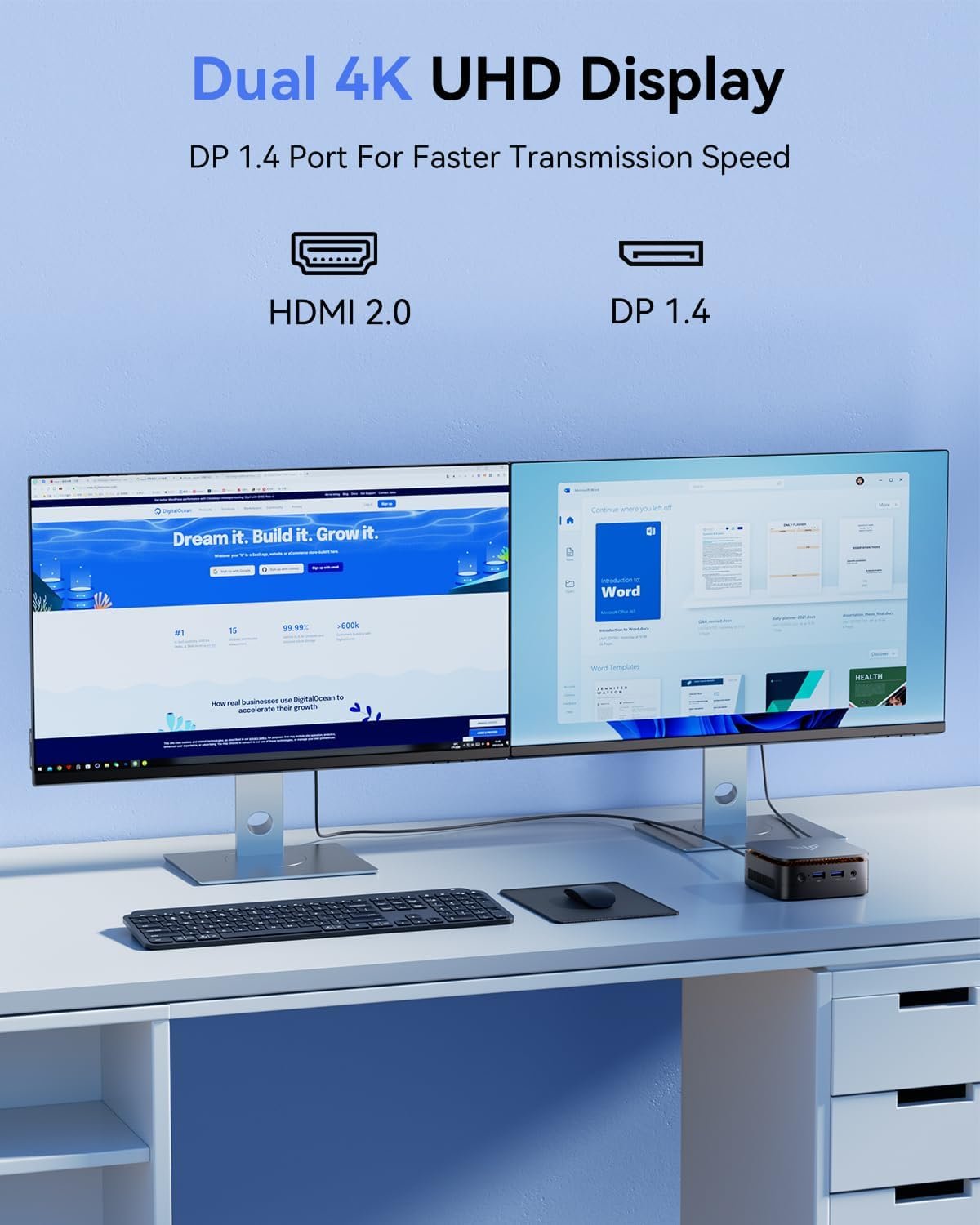 Мини ПК NiPoGi E1 / Intel N150 / RAM 16GB / SSD 256GB / 1 x HDMI / 1 x LAN / Wi-Fi 5 / Bluetooth 4.2 / Windows 11 Pro / Черный, фото №3 Мини ПК NiPoGi E1 / Intel N150 / RAM 16GB / SSD 256GB / 1 x HDMI / 1 x LAN / Wi-Fi 5 / Bluetooth 4.2 / Windows 11 Pro / Черный, фото №3