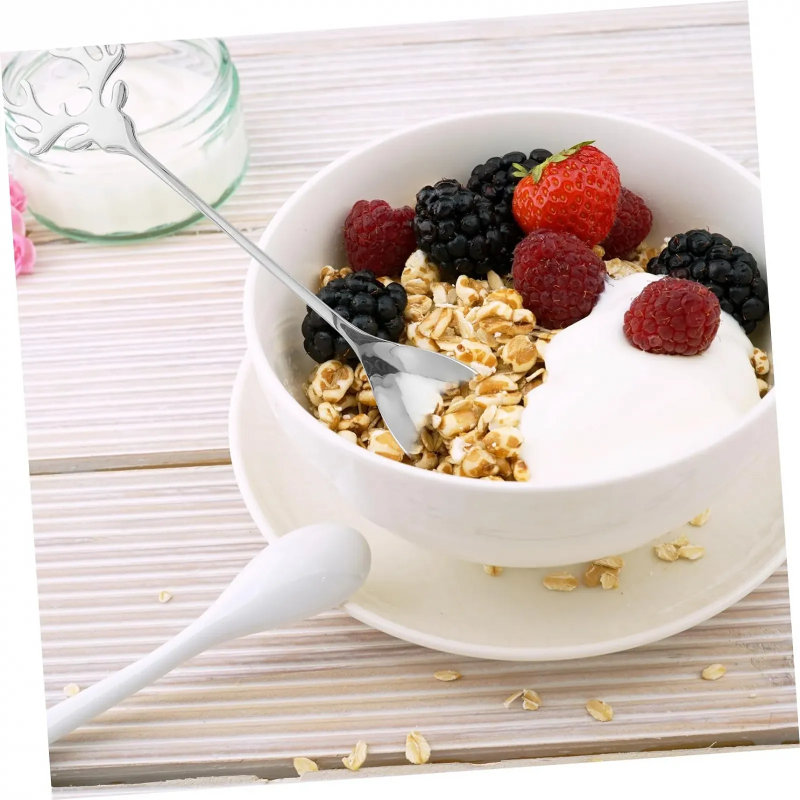 Набір з 2 кавових ложок з нержавіючої сталі Elk Design Різдвяна, фото №5