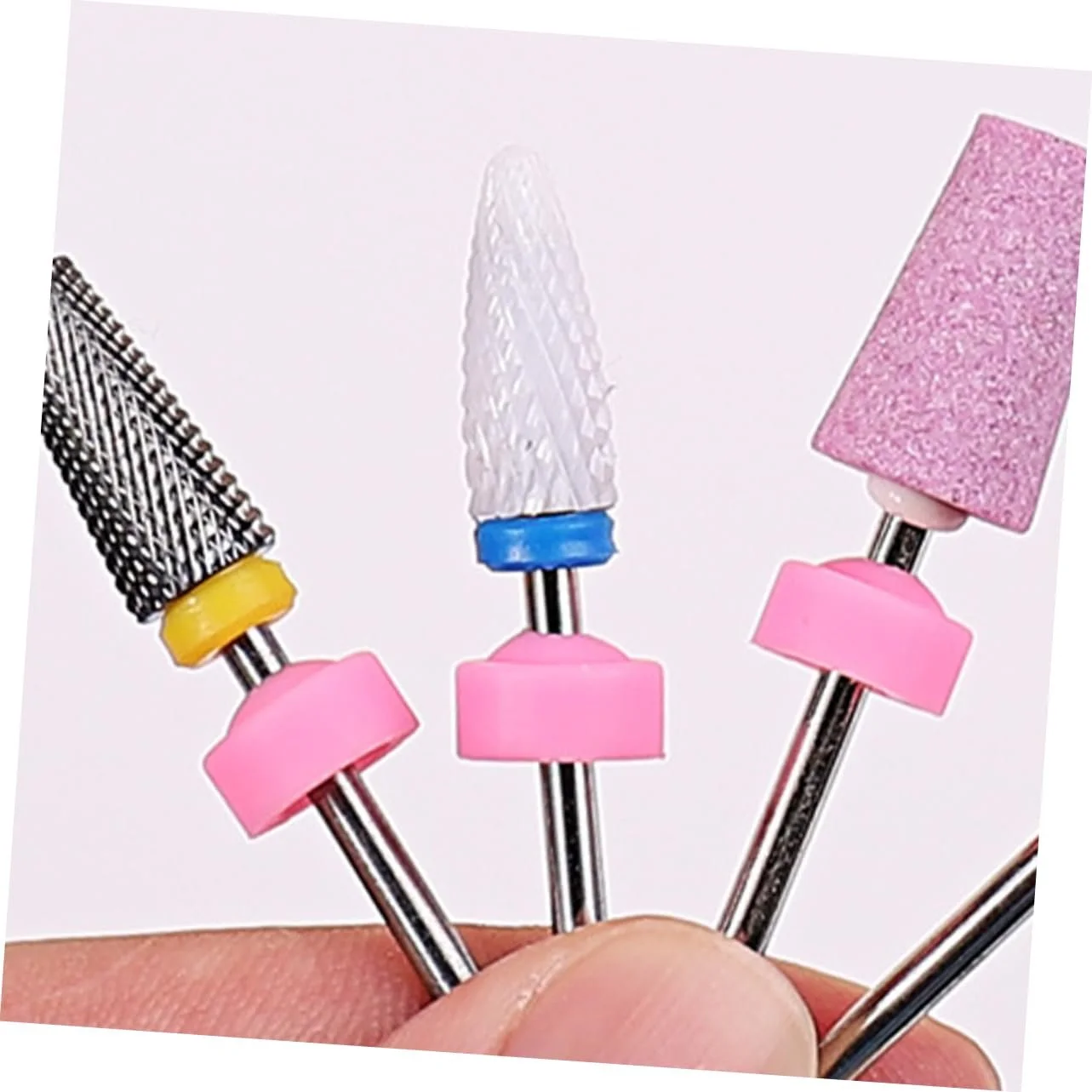 Держатель для насадок на дрель OATIPHO 15 шт., резиновый пылезащитный, розовый силикагель, фото №4