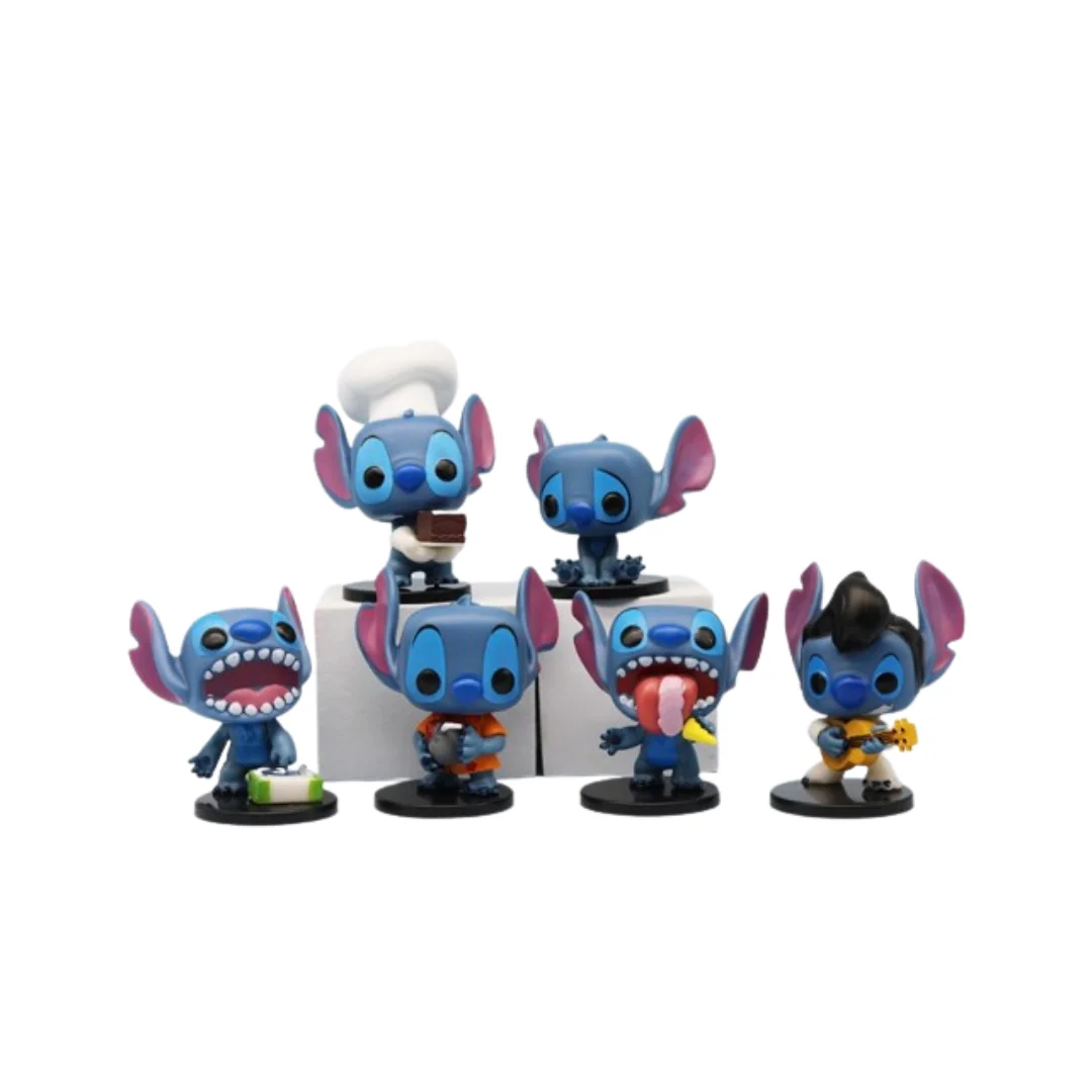 Набір фігурок Ліло і Стіч Lilo & Stitch дитячі іграшки 6 шт 10 см, фото №2