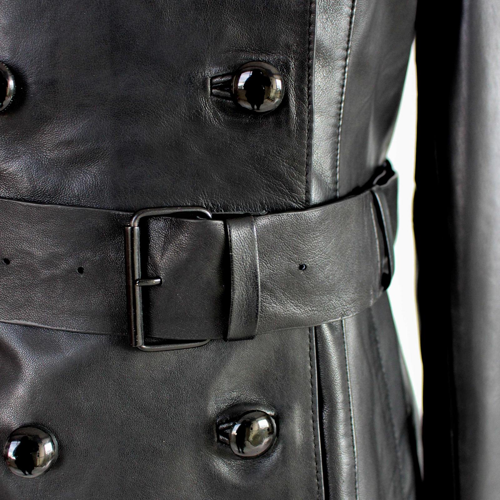 Тренч Шкіряний Zerimar Короткий Елегантний, фото №3