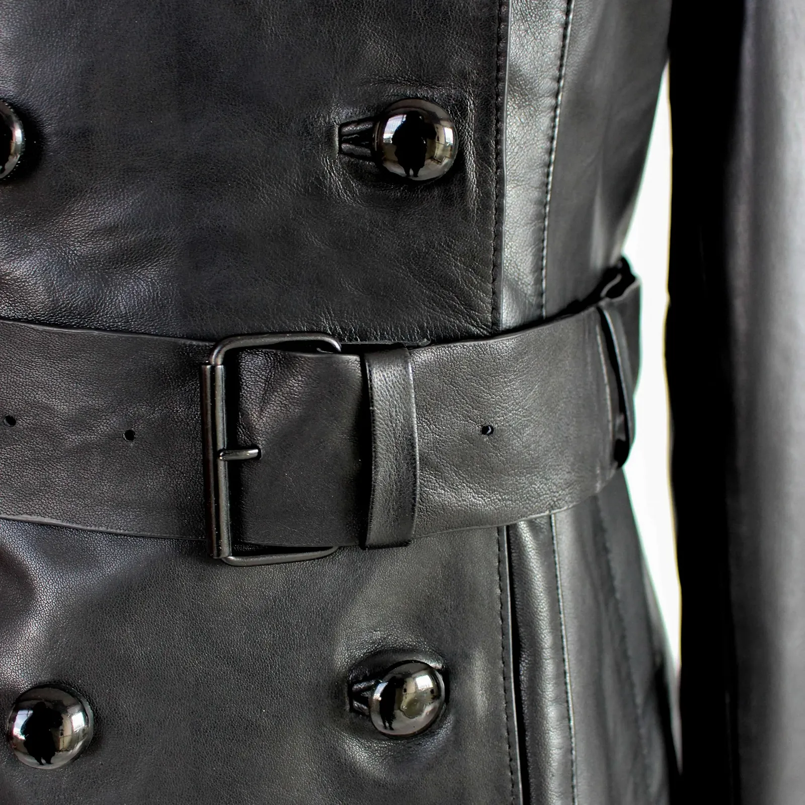 Тренч Кожаный Zerimar Короткий Элегантный, фото №3 Тренч Кожаный Zerimar Короткий Элегантный, фото №3