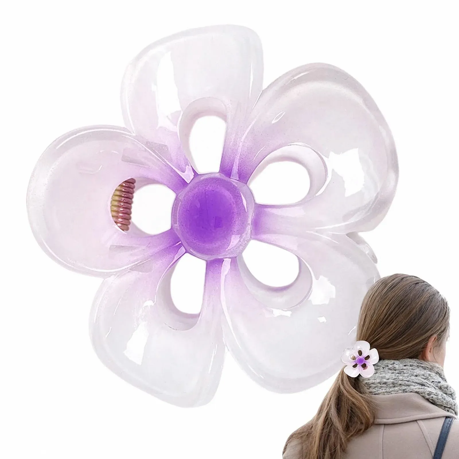 Заколка-краб для волос Euyehn Цветок Гавайский цветок Нескользящие Большие Женские для тропических волос, фото №1 Заколка-краб для волос Euyehn Цветок Гавайский цветок Нескользящие Большие Женские для тропических волос, фото №1