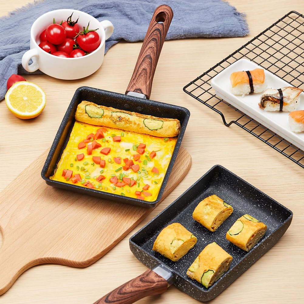 Сковорода Tamagoyaki Алюмінієва Антипригарна Чорна, фото №7