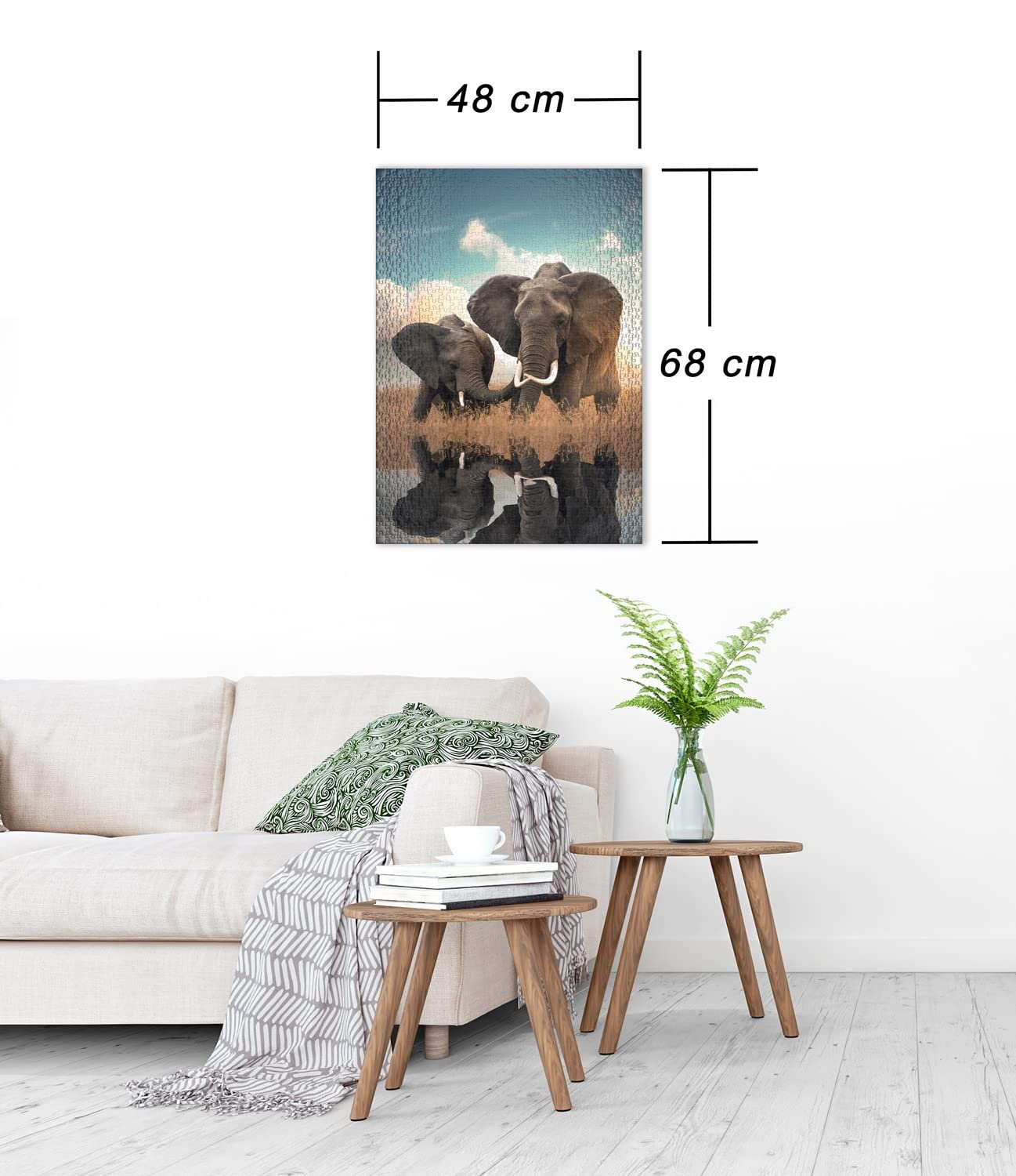 Пазл Ulmer Puzzleschmiede Elephant Father & Son 1000 элементов Слоны, фото №3