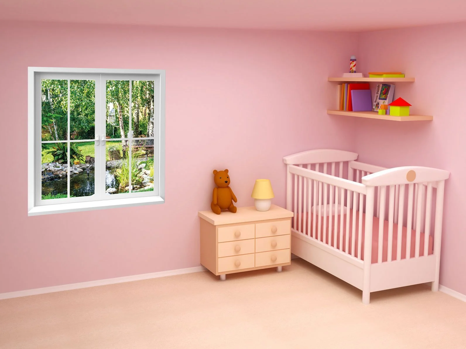 Настенная наклейка Premiumdesign #126 Вид из окна в сад 120 x 130 см Цветная, фото №2