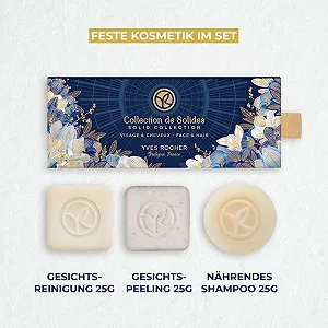 Твердий набір косметики для обличчя та волосся Yves Rocher Green Heroes: шампунь, скраб та засіб для вмивання synthetic.ua - Фото 1