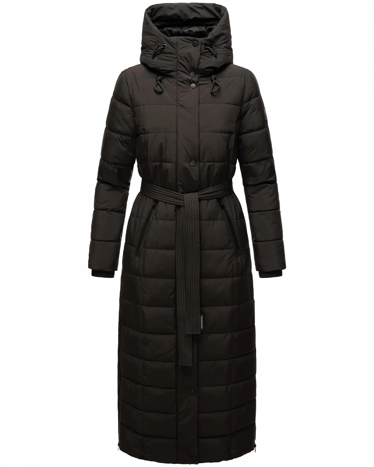 Зимове пальто Navahoo Тепле стьобане пальто Довге з капюшоном і поясом на талії Part XIV, фото №1