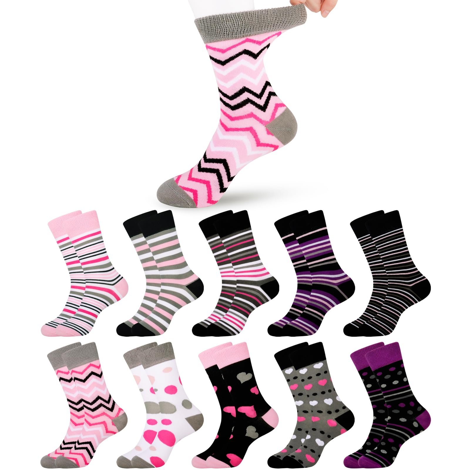 Носки Jeasona 35-42 Хлопок, разноцветные, 10 пар, фото №1